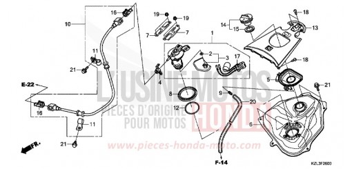 RESERVOIR A CARBURANT NSC110MPDE de 2014